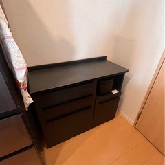 キッチンカウンター　石目調 セラミック 天板 レンジ台の画像