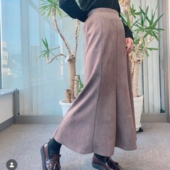しまむら plechurciel スウェードマーメイドスカートの画像