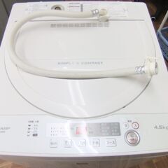シャープ 洗濯機 ES-G4E5-KW 4.5kg 2018年製 **121101soの画像