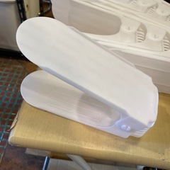 シューズラック　10個　靴収納　玄関収納　ホワイトの画像