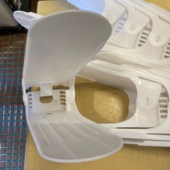 シューズラック　10個　靴収納　玄関収納　ホワイトの画像