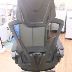 ゲーミングチェア オフィスチェア メッシュ ブラック ヘッドレスト付 **121102soの画像