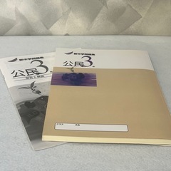 新中学問題集 公民3年 改訂版 解答解説付き 中古 改訂版シール付 書き込み無しの画像