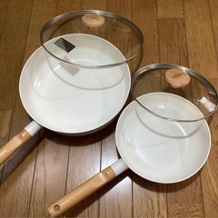 未使用　LUONTO ルオント フライパン 2点セット　蓋付きの画像