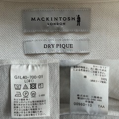 マッキントッシュロンドンMACKINTOSH LONDON ボタンダウンメンズ半袖シャツワイシャツカジュアルシャツ白ホワイトの画像