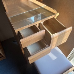 ニトリ ドレッサー ナチュラル スツールの画像