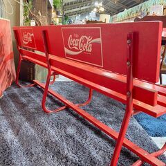 I11★コカ・コーラベンチ★Coca-Cola 1960-1970年 木製 W180cm ヴィンテージ 長椅子 販促 ノベルティ インテリア の画像