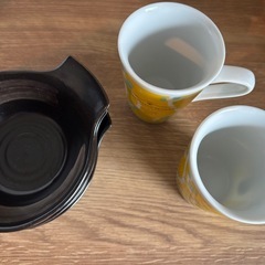 鍋取り皿、マグカップの画像