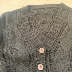 ご予約済み☆
ケーブルニットカーディガン　黒の画像