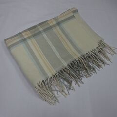 ( E-107 )GU ジーユー スタイルヒートストール チェック柄 ベージュ マフラー 261-351351 中古の画像