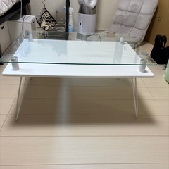 ローテーブル　ガラス天板の画像