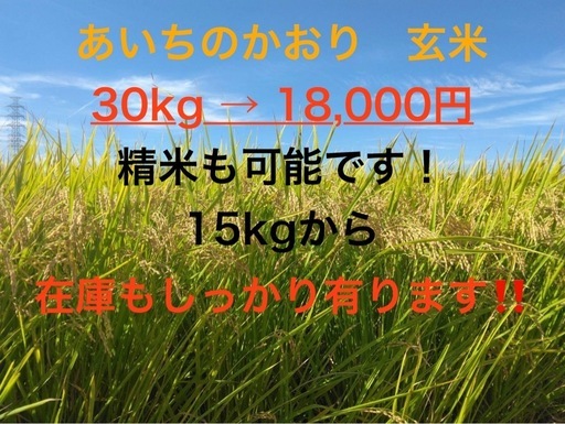 令和7年度産　新米　あいちのかおり 
