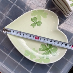 食器セット　8枚　ハート型　クローバー　グリーンの画像