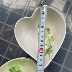 食器セット　8枚　ハート型　クローバー　グリーンの画像