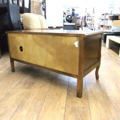 アンティーク調 TVボード 幅107×奥51×高52 TV台 ロココ調 テレビボード テレビ台 猫脚 札幌市厚別区 厚別店の画像