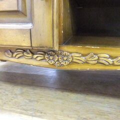 アンティーク調 TVボード 幅107×奥51×高52 TV台 ロココ調 テレビボード テレビ台 猫脚 札幌市厚別区 厚別店の画像