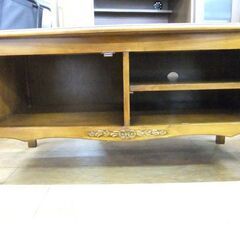 アンティーク調 TVボード 幅107×奥51×高52 TV台 ロココ調 テレビボード テレビ台 猫脚 札幌市厚別区 厚別店の画像