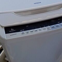 【B472】日立　Beat Wash　洗濯機　8キロ　2016年製　動作確認OK　汚れ有り　給水ホース付きの画像