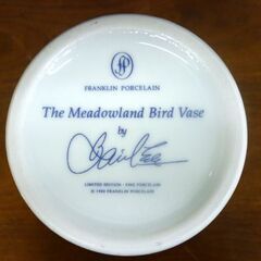☆FRANKLIN PORCELAIN 花瓶 フラワーベース The Meadowland Bird Vase By Basil Ede 花器 サ・メドウランド・バード・ヴェース フランクリン ポーセリン 1980年製造 札幌市 豊平区 平岸店の画像