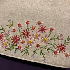 ビーズ刺繍のミニトートバッグの画像