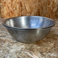 C(7749) ステンレス製 ボウル 27㎝ 2個セット 調理器具 厨房用品 飲食店 店舗用 中古の画像