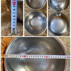 C(7749) ステンレス製 ボウル 27㎝ 2個セット 調理器具 厨房用品 飲食店 店舗用 中古の画像