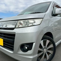 快適なターボ☆月々9千円〜分割払い可‼️ 車検2年付き！【名義変更代込み】☆スズキ ワゴンRスティングレー☆HDDナビ付き☆走行中DVD見れます☆ETC付き☆バックカメラ付き☆プッシュスタート☆ドライブレコーダー付きのフル装備☆純正アルミ☆事故修復歴無し☆そのまま乗って帰れます！の画像