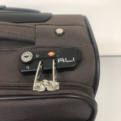 ss8162　アジア・ラゲージ ソフトキャリーケース 茶 ジッパー式 4輪 TSAロック 小型 A.L.I スーツケース ブラウン 旅行バッグ 鞄 キャリーバッグ 旅行 出張 小さめ コンパクト ソフトキャリー 中古の画像