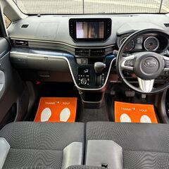 【総額コミコミ】広島発プライムゲート27年ムーブカスタム　RSハイパー4WD　車検令和8年9月24日　ワンオーナー　4WDターボ　☆内外装超美車☆　純正8インチナビ　バックカメラ　地デジテレビ　ブルートゥース対応　LEDヘッドランプ　LEDフォグランプ　ETC　ハーフレザーシート　純正15インチアルミホイール　禁煙車　スマートキー（スペアキー完備）　タイミングチェーン　取説/保証書/ナビ取説完備　ディーラー系オートオークション仕入　軽自動車　格安の画像