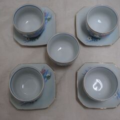 [1796J] 有田焼 茶の間揃 湯呑み 小皿 9点セット の画像