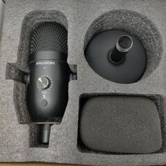 【高音質USBマイク】FALNOW MKF-01 コンデンサーマイクセット スタンド・ウインドスクリーン付属 配信・録音・ゲーム実況・オンライン会議に最適 プロ仕様モデル 251211-3Tの画像
