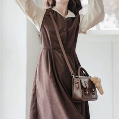 【新品】ワンピーススーツ レディース 秋冬 2点セット S～L ワンピース 長袖 ロング かわいい きれいめ オフィス セットアップ の画像