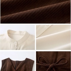 【新品】ワンピーススーツ レディース 秋冬 2点セット S～L ワンピース 長袖 ロング かわいい きれいめ オフィス セットアップ の画像