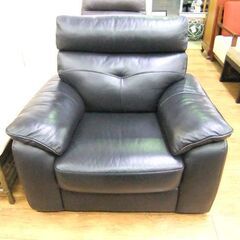 複数在庫あり! 1人掛けソファ 黒/ブラック 幅105cm×奥行97cm×高さ91cm 1Pソファ 革製 札幌市厚別区 厚別店の画像