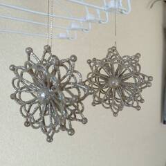 キラキラ飾り4個セットの画像