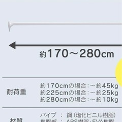 アイリスオーヤマ 突っ張り棒 170〜280cmの画像