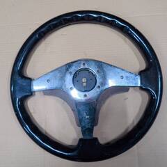 【倉庫整理】mirano designステアリング/ホーンボタン付 旧車にいかがでしょう★東京/大田区の画像