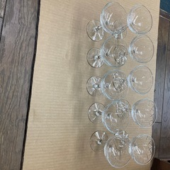 【お値下げ】10 個セット東洋佐々木ガラス　矢来 シャンパングラス　ガラス　昭和レトロ　の画像