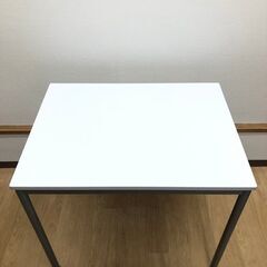 ss8172　ナカバヤシ ユニットテーブル HEM-8060 ホワイト オフィスデスク 幅80cm スチール脚 白 平机 事務机 OAデスク オフィス家具 パソコン シンプル デスク つくえ テーブル オフィスデスク 中古の画像