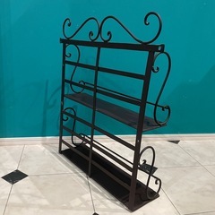 アイアンラック　アイアン　ウォール　シェルフ　ブラウンの画像