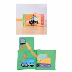 【未使用あり】familiar ファミリア　にぎにぎラトル　ベビー　ガラガラおもちゃ　はたらくくるま　知育絵本の画像