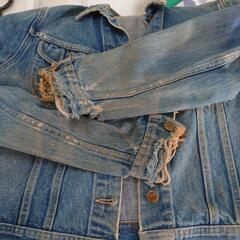 🚩12/25(水)まで価格【US古着・80s・ハイダメージ😅】MS Lee デニムジャケット 11/12 ヴィンテージ 赤タグの画像