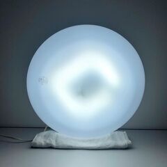 ss8176　日立 LEDシーリングライト LEC-AA08TAZ ～8畳 リモコン付き HITACHI 丸型 天井照明 LEDライト シンプル 調光 洋風 単色タイプ シーリングライト 中古の画像