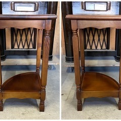 サイドテーブル 花台　昭和レトロ　高さ60cmの画像