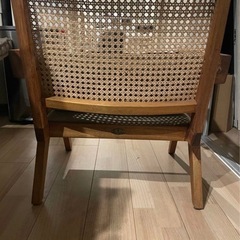 ラタンファブリックチェアの画像