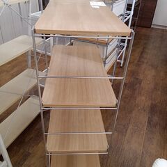 ★リユースのサカイ水戸店★無印良品ステンレスユニットシェルフベージュH119×D39.5×W83.5クリーニング済みMT6658の画像