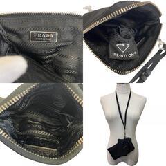 プラダ PRADA ポーチ リナイロン Re-Nylon ネックポーチ ショルダー 三角ロゴ 2TT091 ブラックの画像