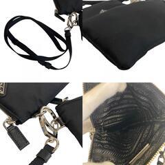 プラダ PRADA ポーチ リナイロン Re-Nylon ネックポーチ ショルダー 三角ロゴ 2TT091 ブラックの画像