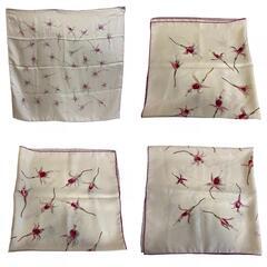 エルメス HERMES スカーフ カレ90 Fleurs De Fuchsia フクシャの花 ソルド品 アイボリーの画像