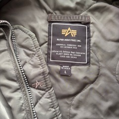 ALPHA INDUSTRIES アルファ インダストリーズ フライトジャケット Lの画像